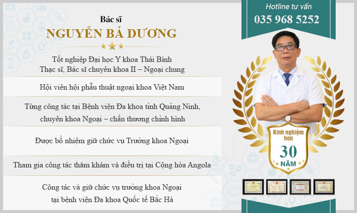 Thạc sĩ, Bác sĩ chuyên khoa II – Ngoại chung Nguyễn Bá Dương